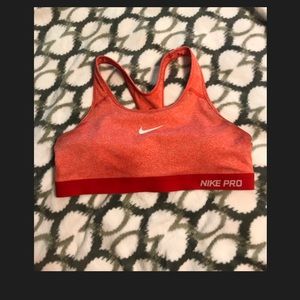 Red Nike Pro Dri-fit sportsbra